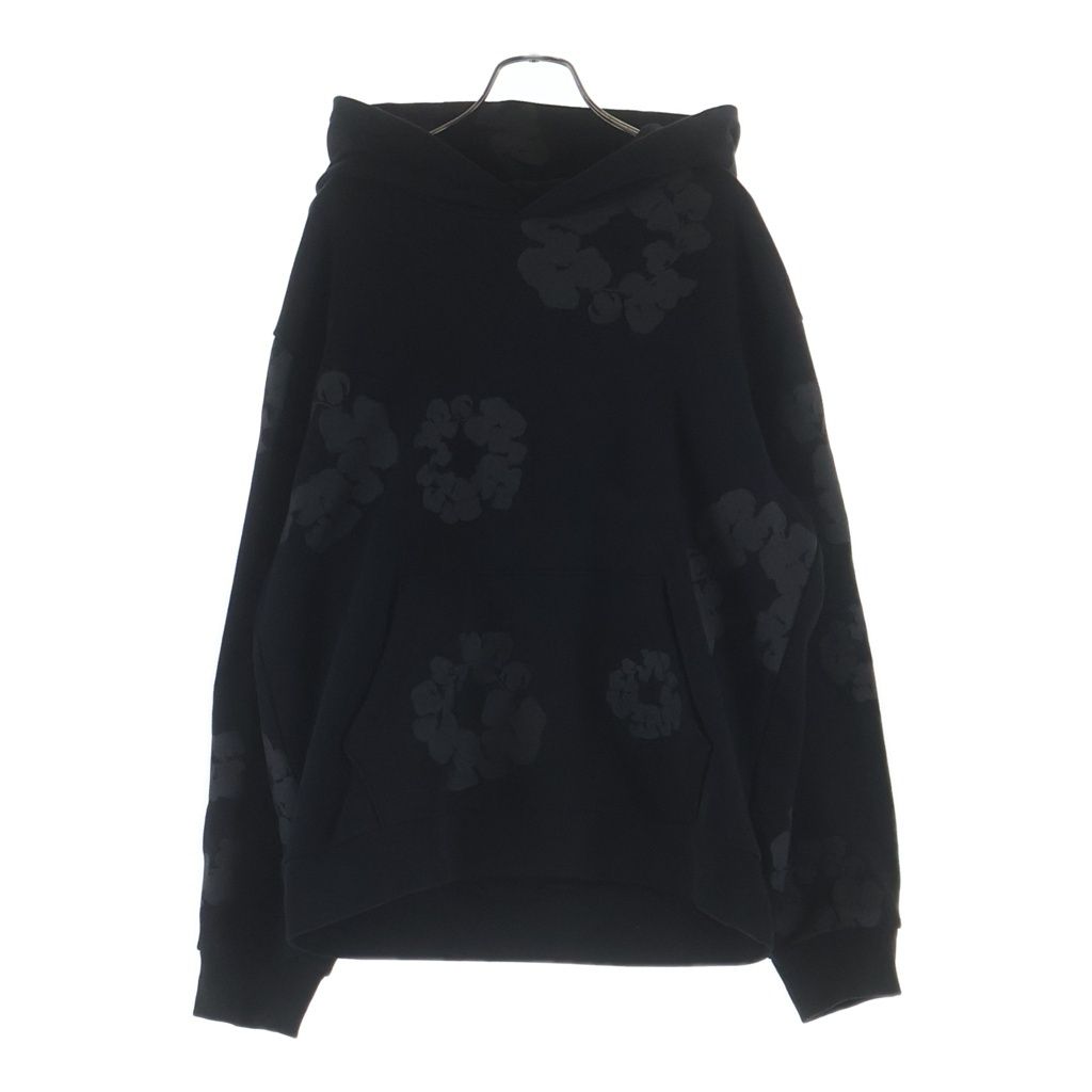 DENIM TEARS (デニムティアーズ) Cotton Wreath Hoodie コットンリースフーディー プルオーバーパーカー ブラック