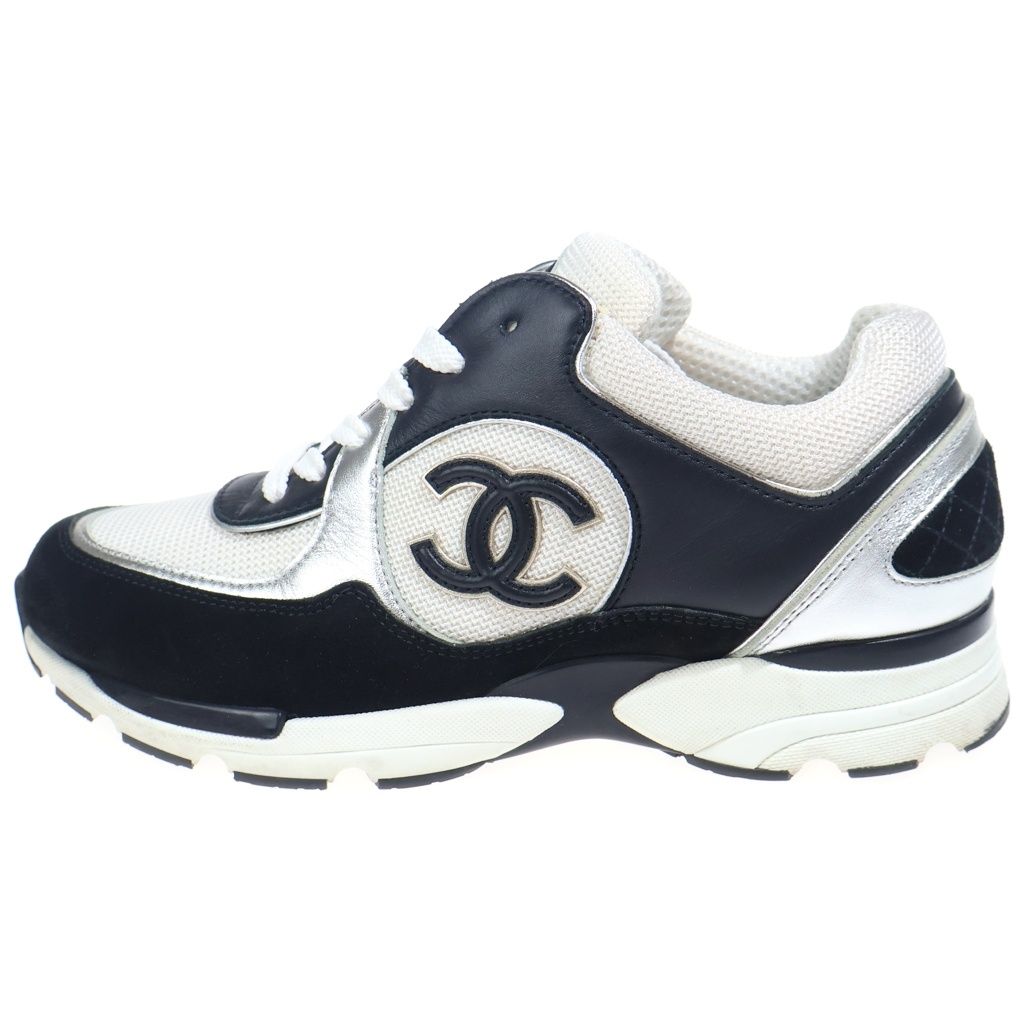 CHANEL (シャネル) C Sneaker ココマーク メッシュ×レザー ローカットスニーカー ホワイト