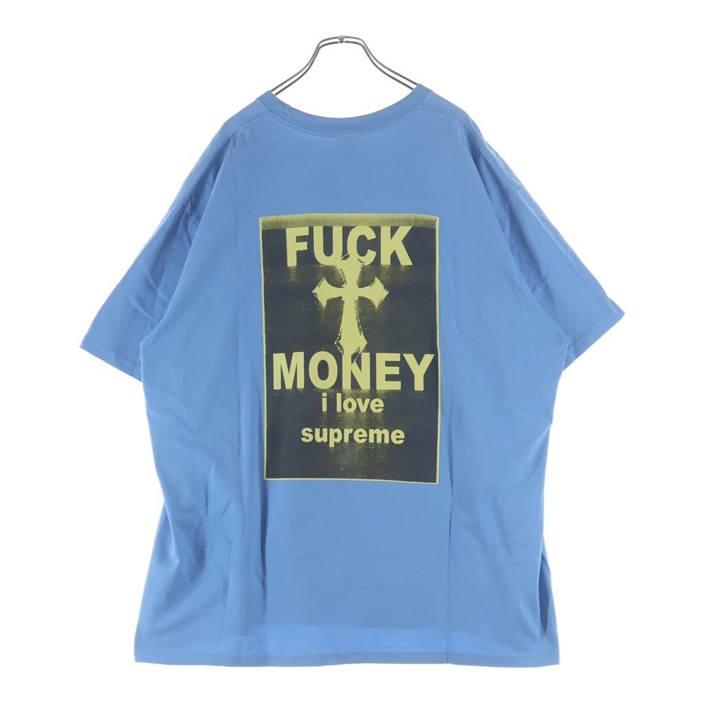 SUPREME (シュプリーム) 24AW Fuck Money Tee ファックマネー 半袖Tシャツ ブルー