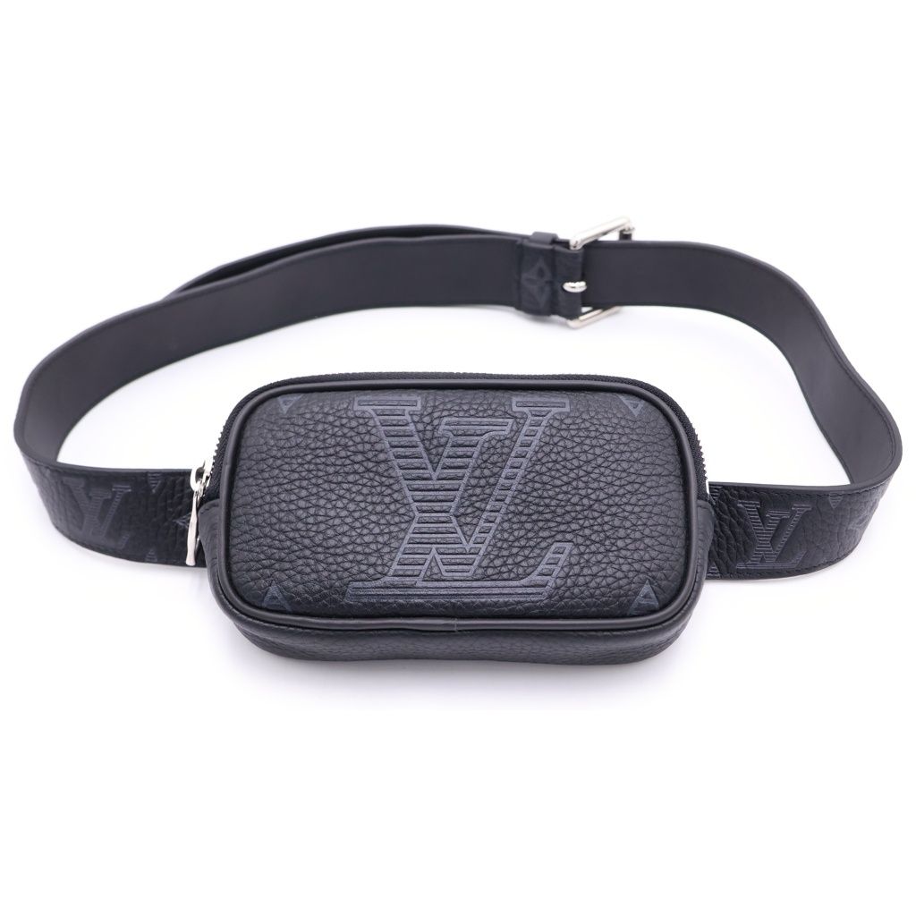 LOUIS VUITTON (ルイヴィトン) Sun Tulle Signature Pocket Bag MP282U サンチュール シグネチャーポケットウエストバッグ ネイビー