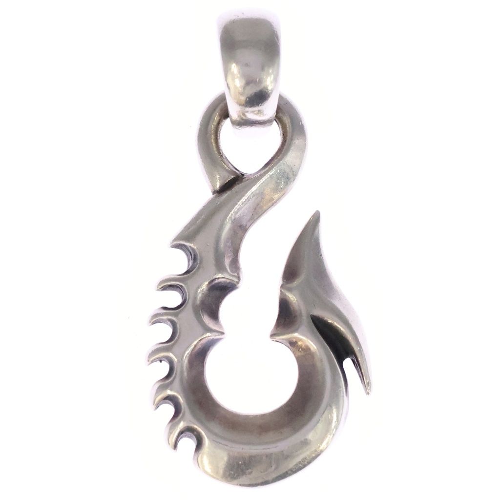 Bill Wall Leather/BWL (ビルウォールレザー) 2001 FISH HOOK W/LARGE BAIL フィッシュフック Wラージベイル ペンダントトップ シルバー