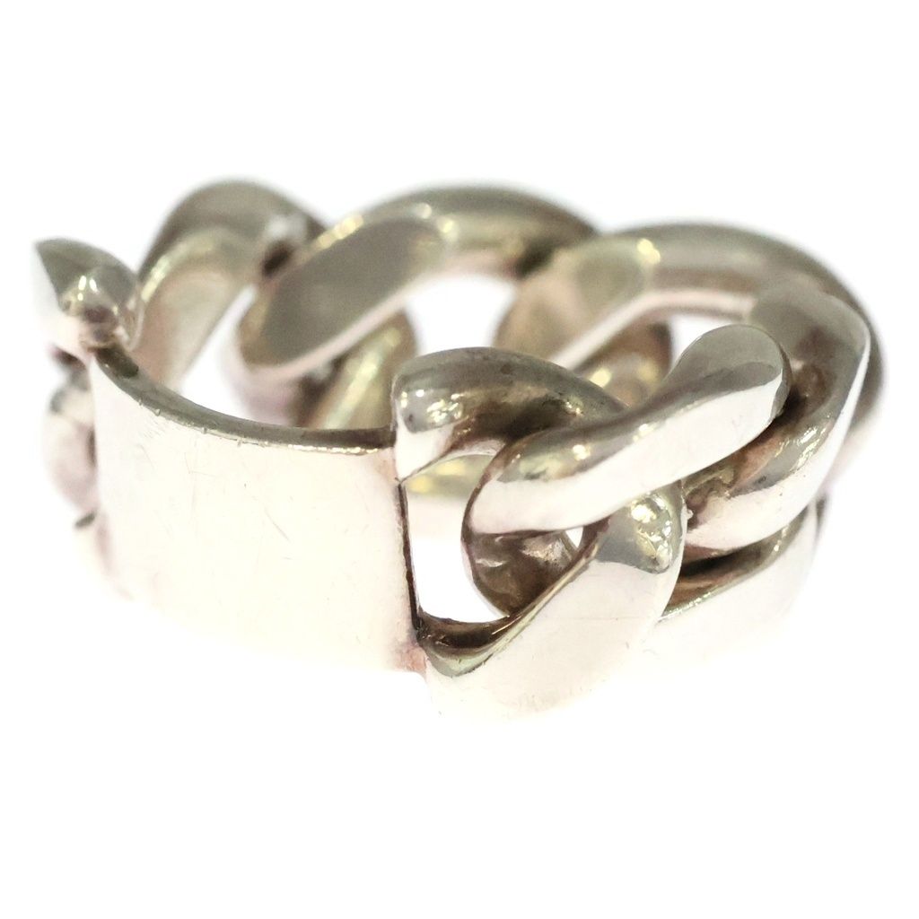 BOTTEGA VENETA (ボッテガヴェネタ) CHAIN PLATE RING チェーン プレートリング シルバー
