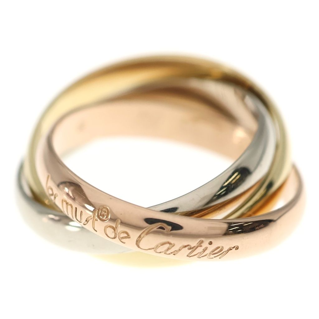 Cartier (カルティエ) トリニティ 750 YG PG WG スリーカラー リング イエローゴールド/ピンクゴールド/ホワイトゴールド