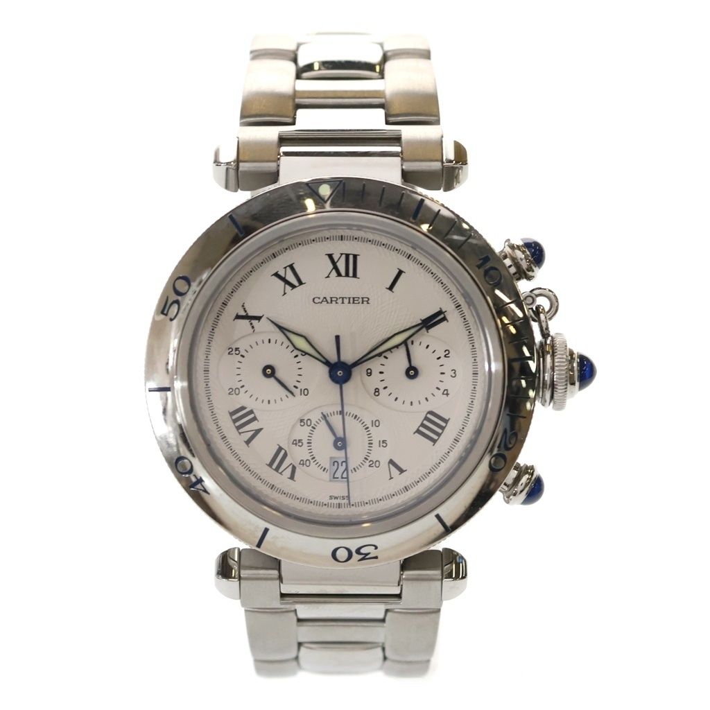 Cartier (カルティエ) パシャ38MM クロノグラフ SS/QZ ステンレス 