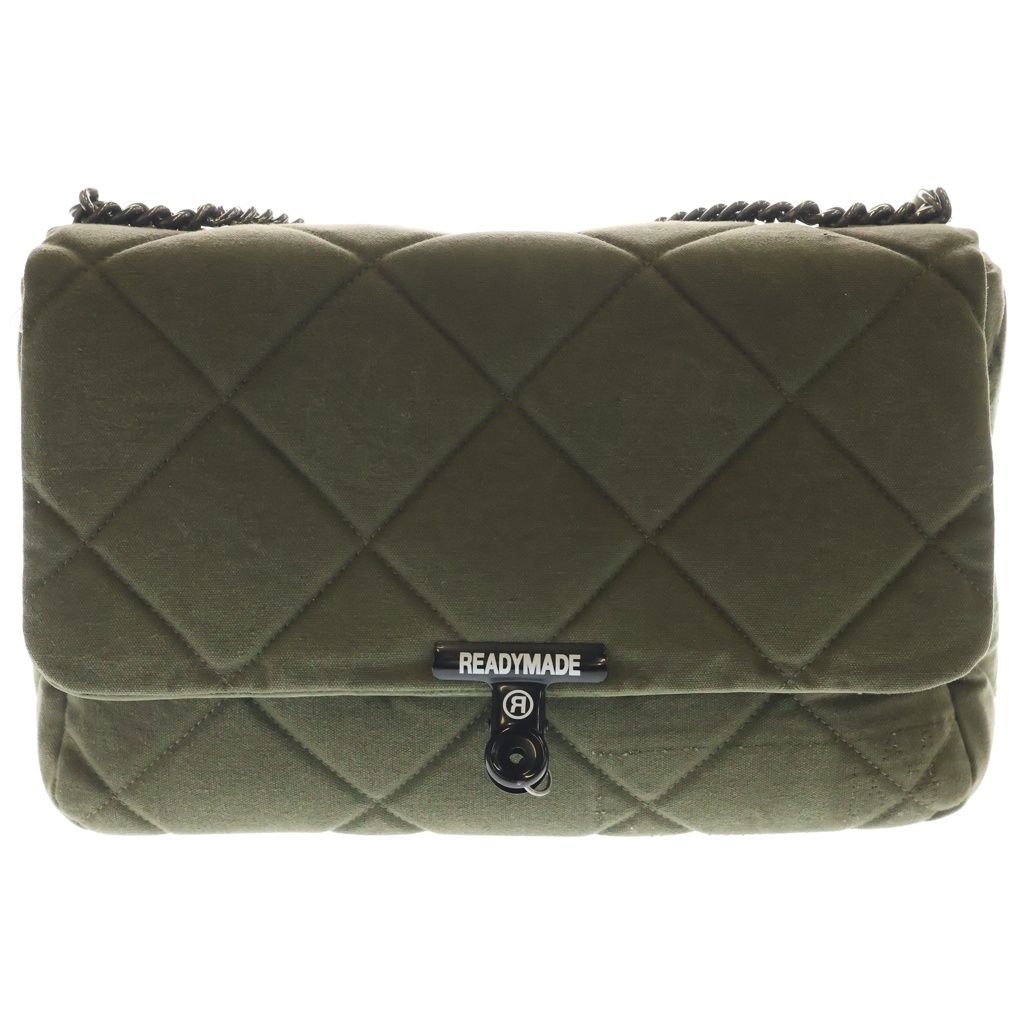 READY MADE (レディメイド) BIG CHAIN BAG ビックチェーン キルティングキャンバスバック カーキ