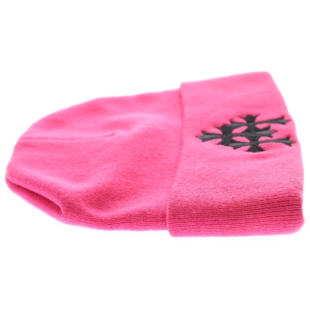 CHROME HEARTS (クロムハーツ) Cemetery Cross Beanie Neon Pink