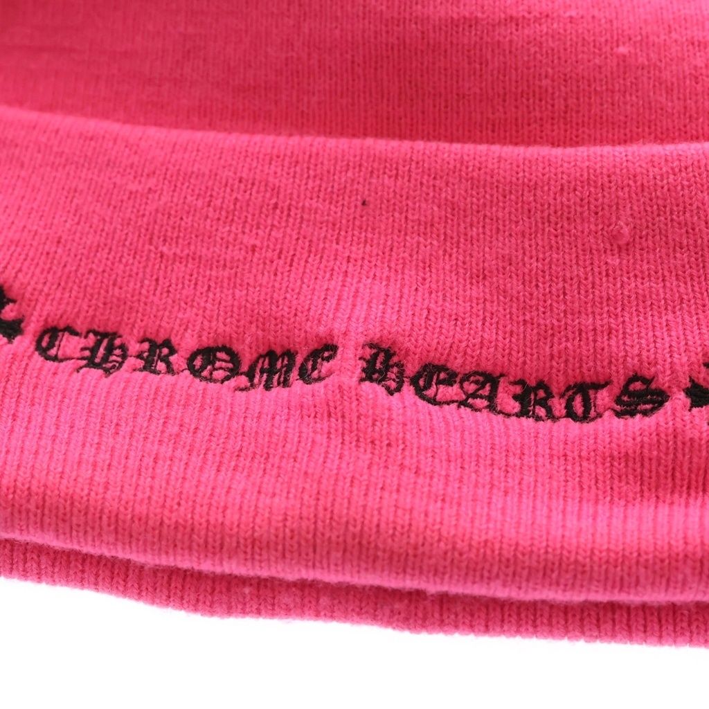 CHROME HEARTS (クロムハーツ) Cemetery Cross Beanie Neon Pink