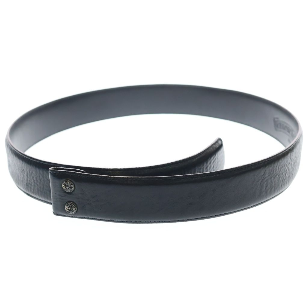 CHROME HEARTS (クロムハーツ) 1.5 STRAP 1.5インチ ホースシューリベッツ レザーベルトストラップ ブラック