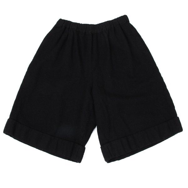 コムコム コムデギャルソンCOMME des GARCONS ウールナイロンショートパンツ 黒S