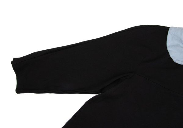 コムコム コムデギャルソンCOMME des GARCONS エステル襟切替トップス 黒水色S