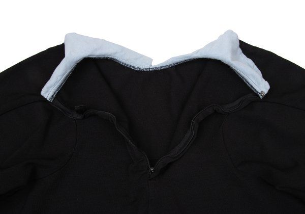 コムコム コムデギャルソンCOMME des GARCONS エステル襟切替トップス 黒水色S