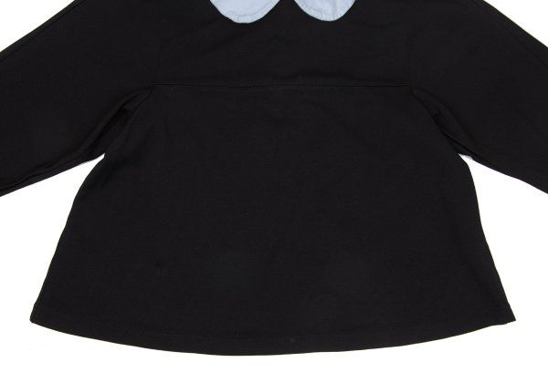 コムコム コムデギャルソンCOMME des GARCONS エステル襟切替トップス 黒水色S