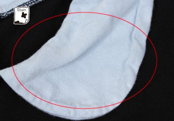 コムコム コムデギャルソンCOMME des GARCONS エステル襟切替トップス 黒水色S