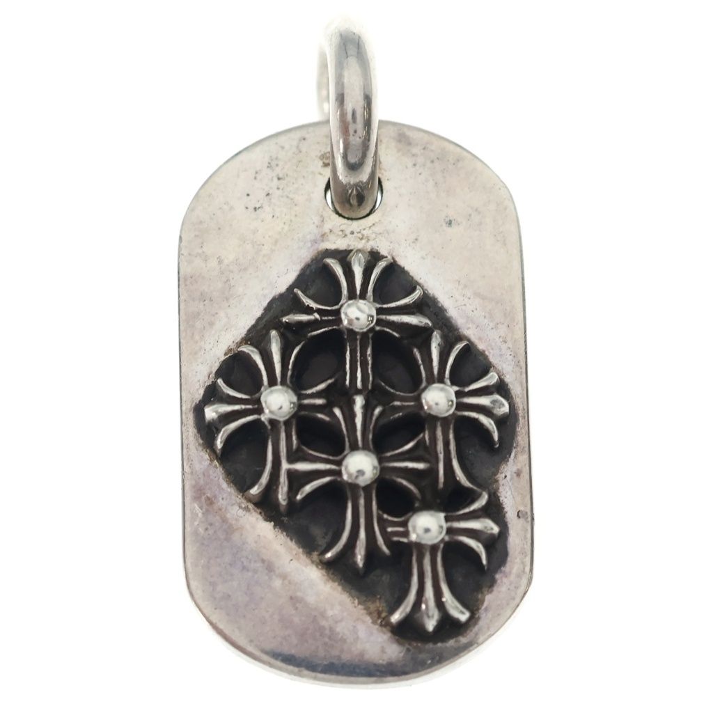 CHROME HEARTS (クロムハーツ) RAISED DOGTAG レイズドドッグタグ チャーム シルバーネックレストップ