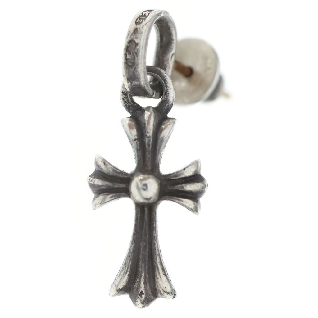 CHROME HEARTS (クロムハーツ) BBY F PPRCHN ベイビーファットクロス ドロップピアス シルバー
