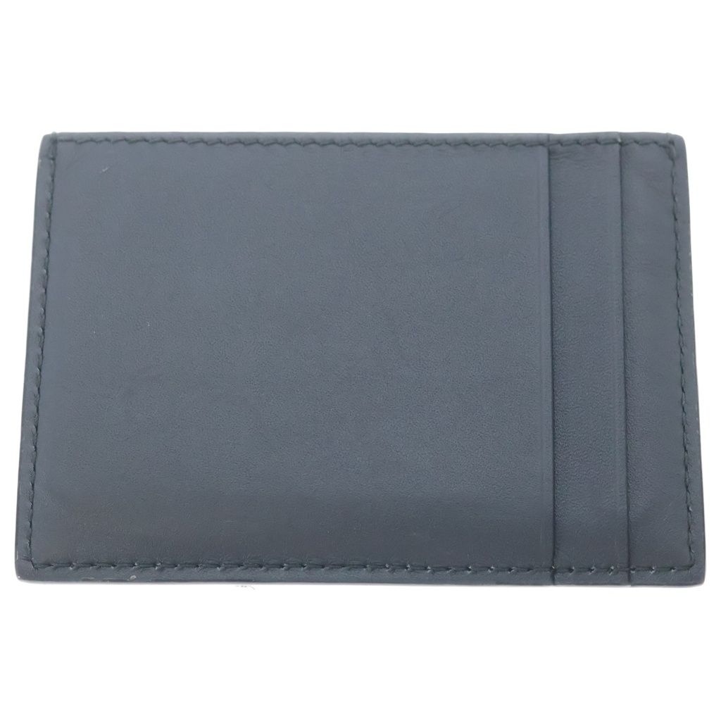 TIFFANY & Co. (ティファニー) Card Case ワンポイントロゴ レザー カードケース ダークグレー