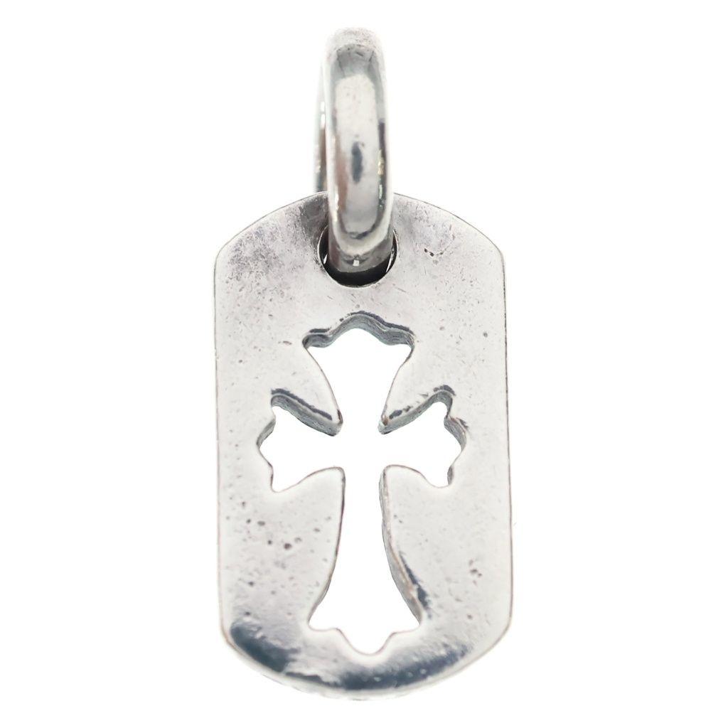 CHROME HEARTS (クロムハーツ) DT TNY CO CRS タイニーカットアウトクロスドッグタグ チャーム ペンダントトップ シルバー BCA252