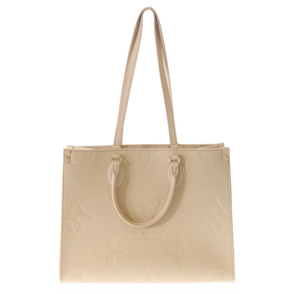 LOUIS VUITTON (ルイヴィトン) モノグラム アンプラント オンザゴーMM レザー 2WAY ハンドバッグ M46531 ICタイプ ベージュ クリーム アイボリー系