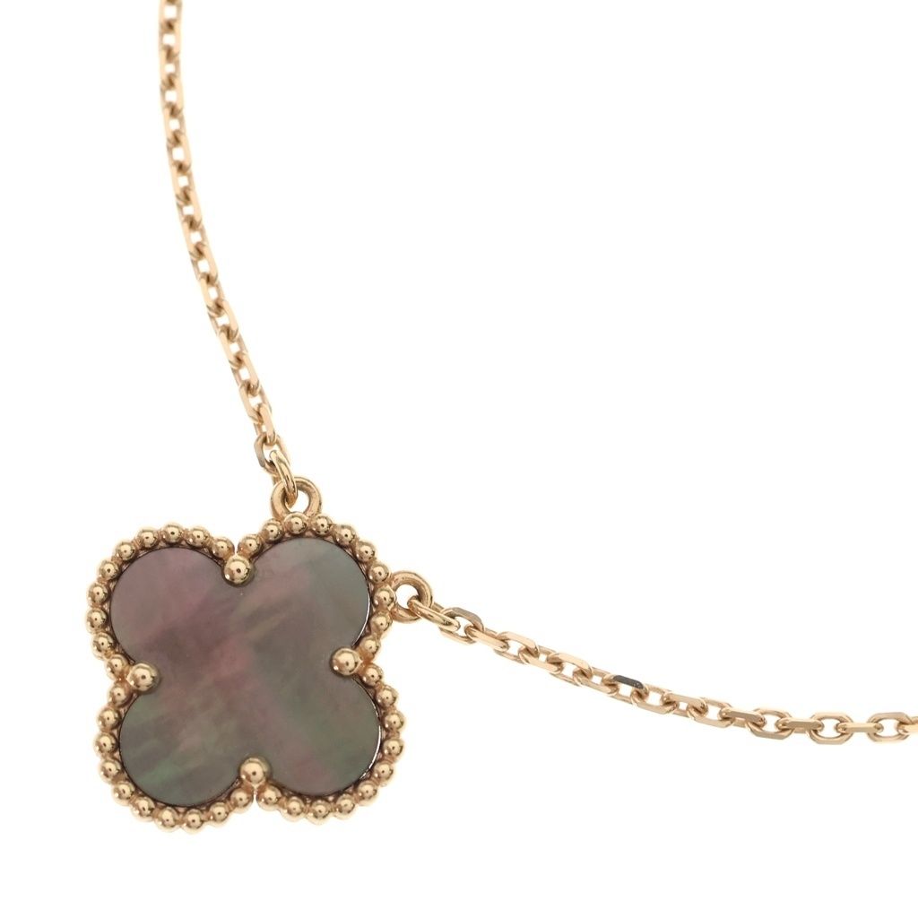 Van Cleef & Arpels (ヴァンクリーフアンドアーペル) ヴィンテージアルハンブラ グレーマザーオブパール K18PG 750 ネックレス VCARP4KK00 ピンクゴールド