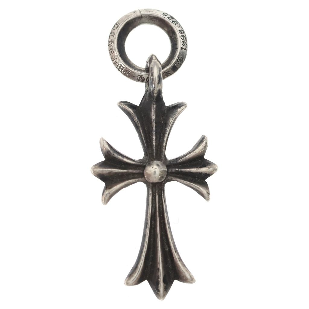 CHROME HEARTS (クロムハーツ) TINY CH CROSS タイニーCHクロス チャーム ネックレストップ シルバー BCA382