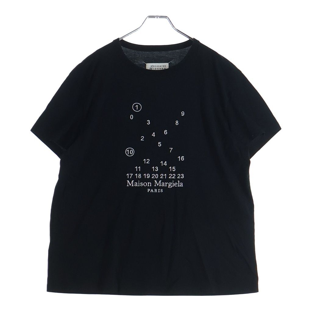Maison Margiela (メゾンマルジェラ) 23SS T-Shirt ロゴ刺繍 半袖Tシャツ ブラック S50GC0684 S22816