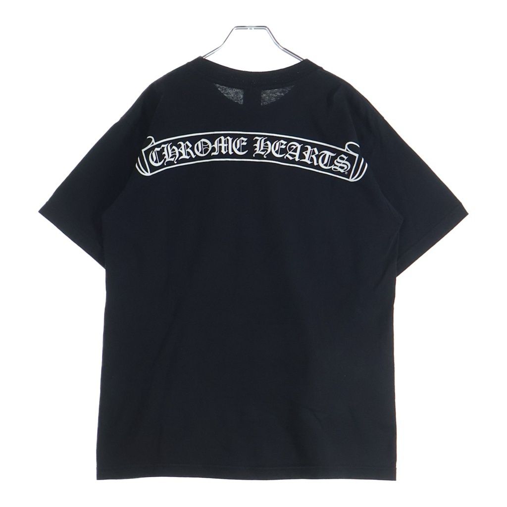 CHROME HEARTS (クロムハーツ) OLD Scroll Label Horseshoe Tee スクロールラベル ホースシュー スタープリント 半袖Tシャツ カットソー ブラック