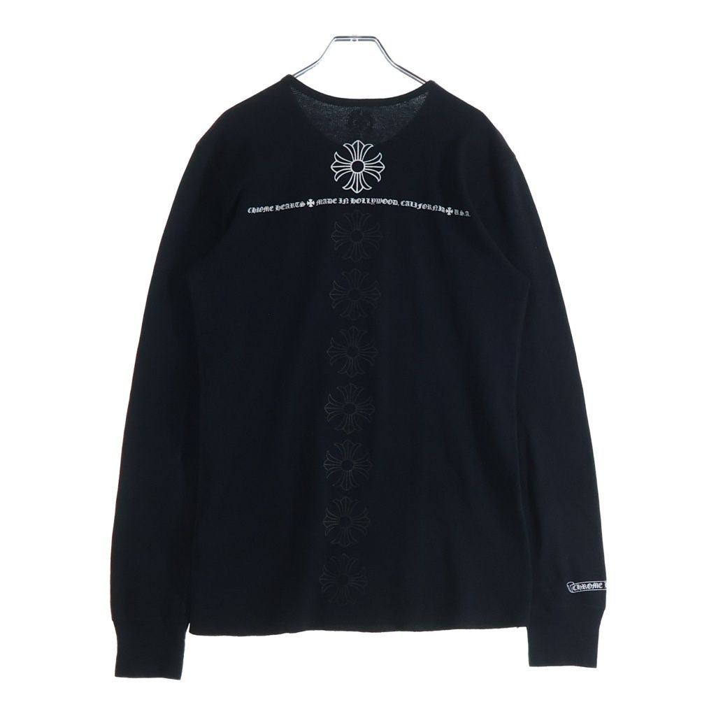 CHROME HEARTS (クロムハーツ) THERMAL L/S TEE バックCHプラスプリント サーマル長袖Tシャツカットソー