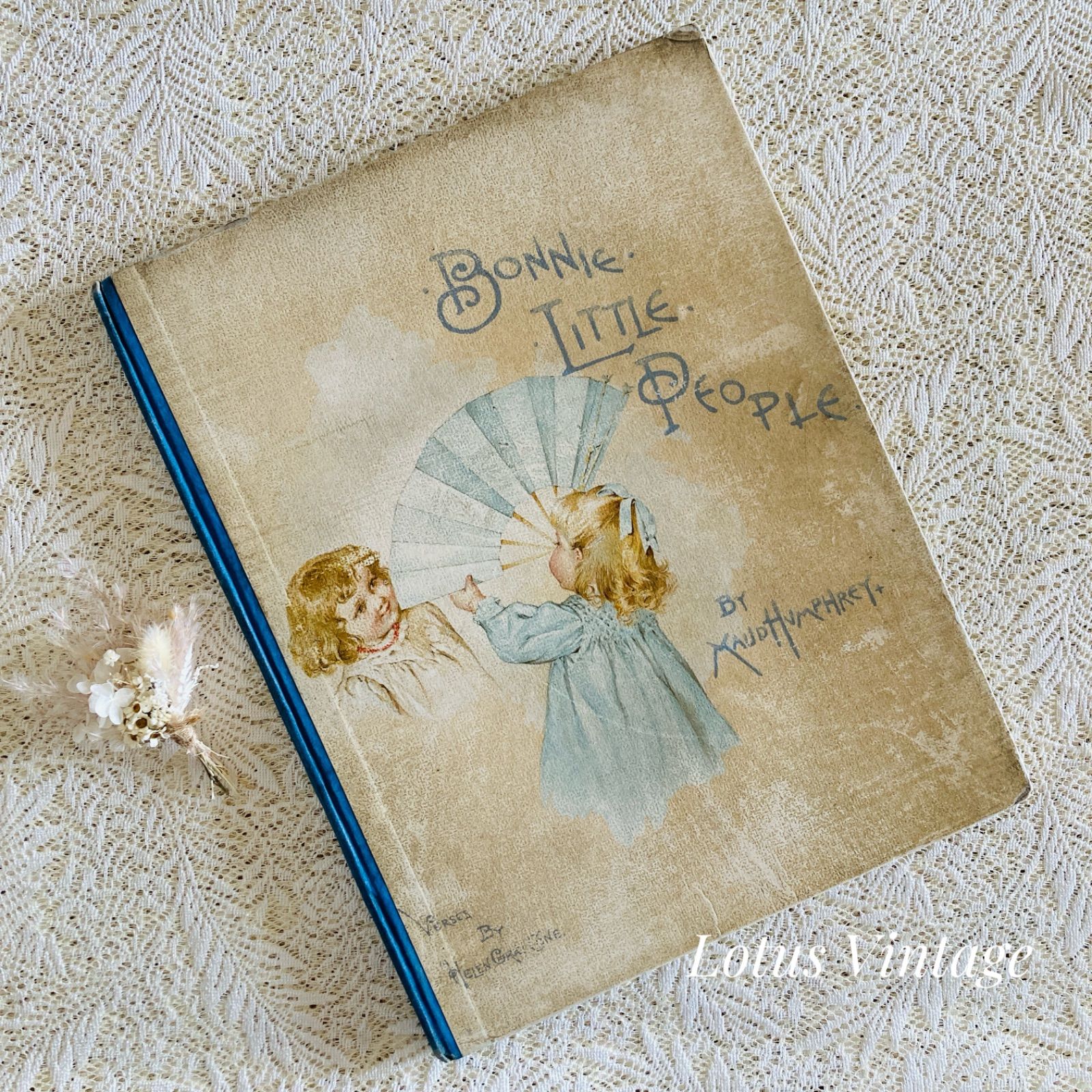Maud Humphrey 挿絵　アンティーク大判絵本　Bonnie Little People　1893年頃　洋書・古書