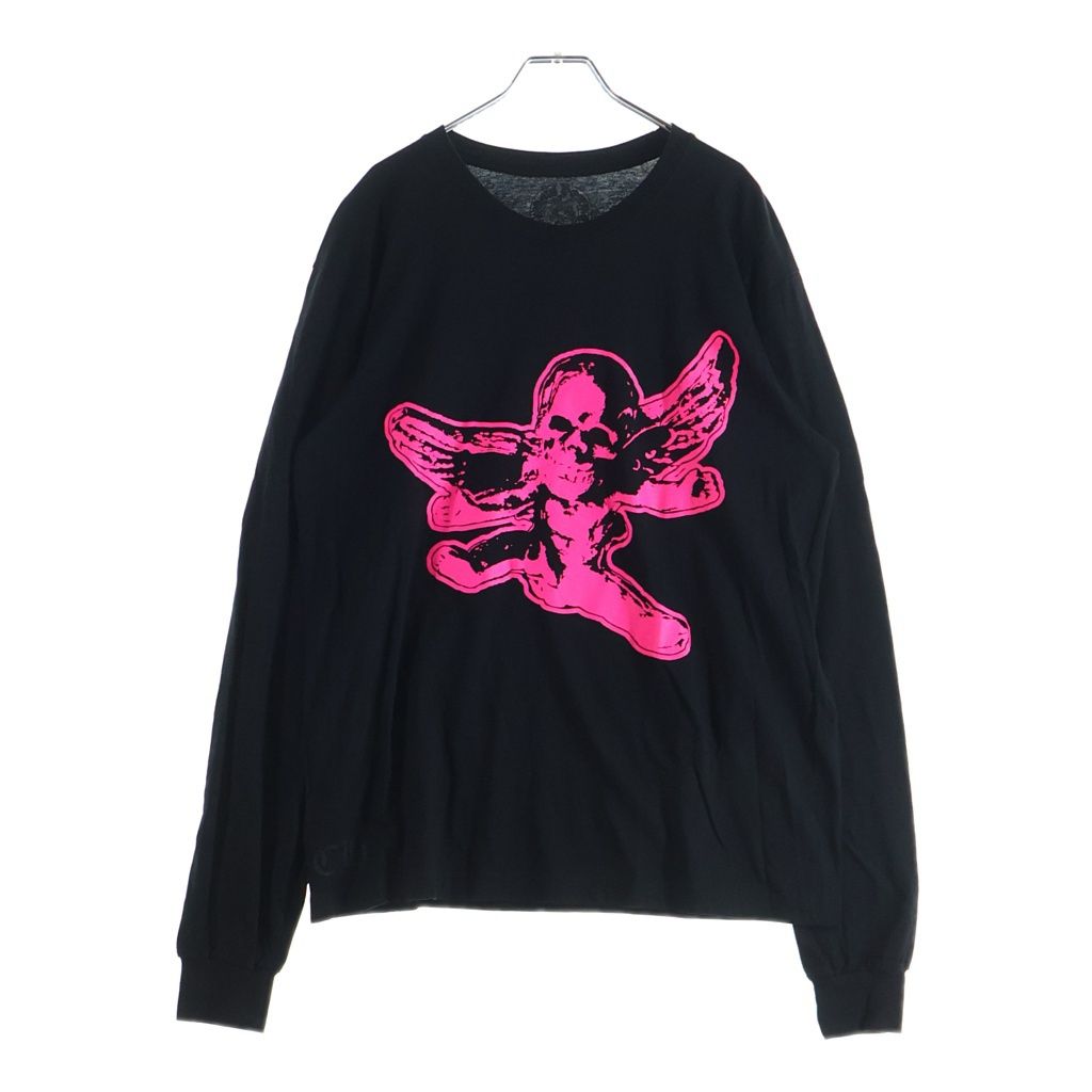 CHROME HEARTS (クロムハーツ) FOTI MISS LERLENE TEE フォティ ミスラーレン プリント長袖Tシャツ カットソー ブラック/ピンク