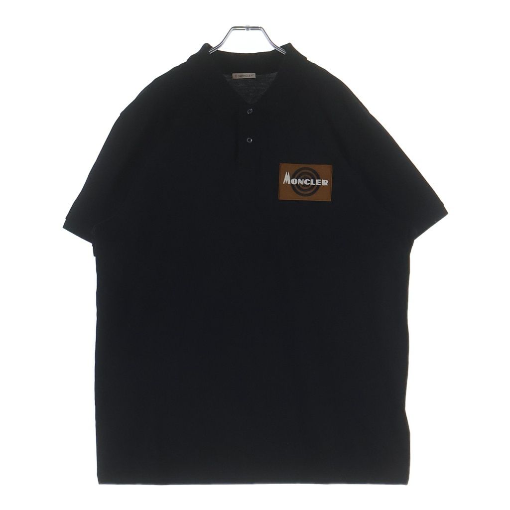 MONCLER (モンクレール) 19AW ワッペンロゴ 半袖 ポロシャツ ブラック E20918324500