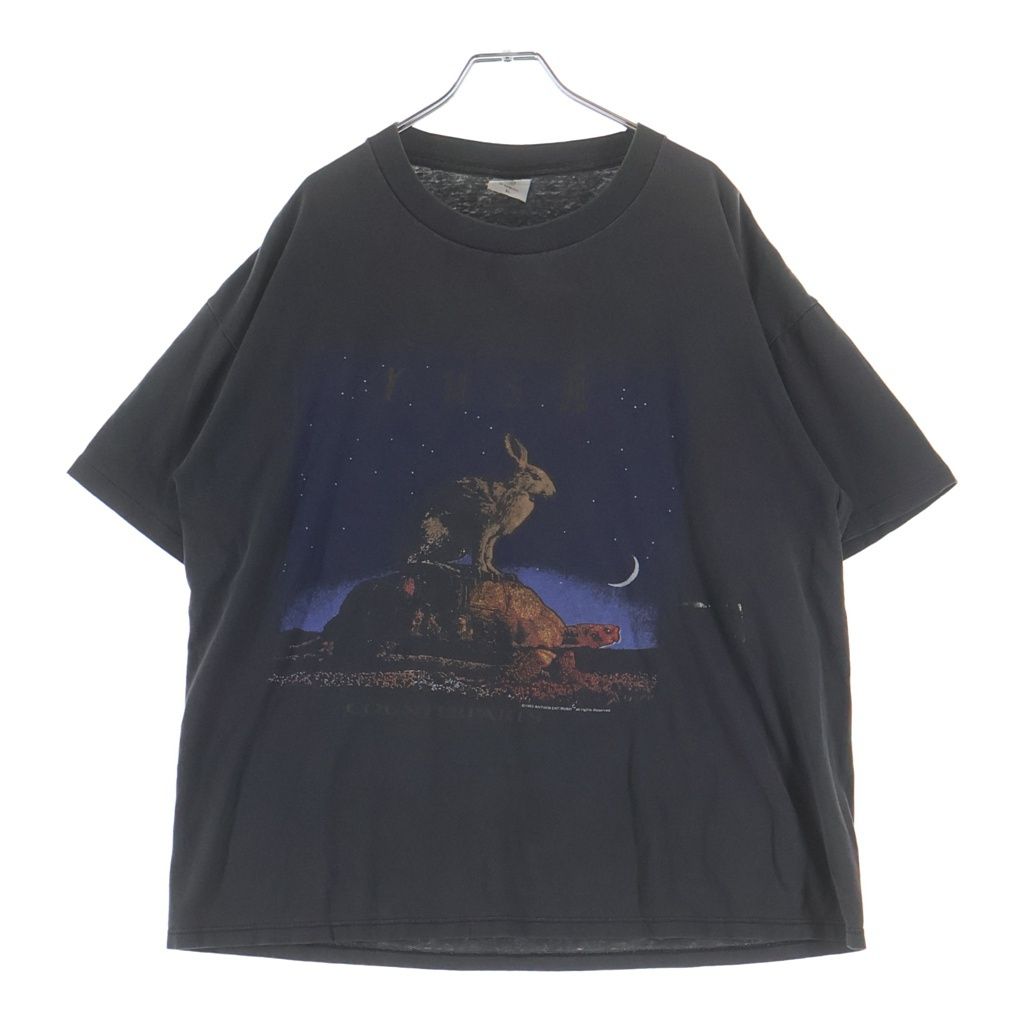 VINTAGE (ヴィンテージ) 90S RUSH COUNTERPARTS 1993 TEE ラッシュ カウンターパート 両面プリントTシャツ 半袖クルーネックカットソー ブラック