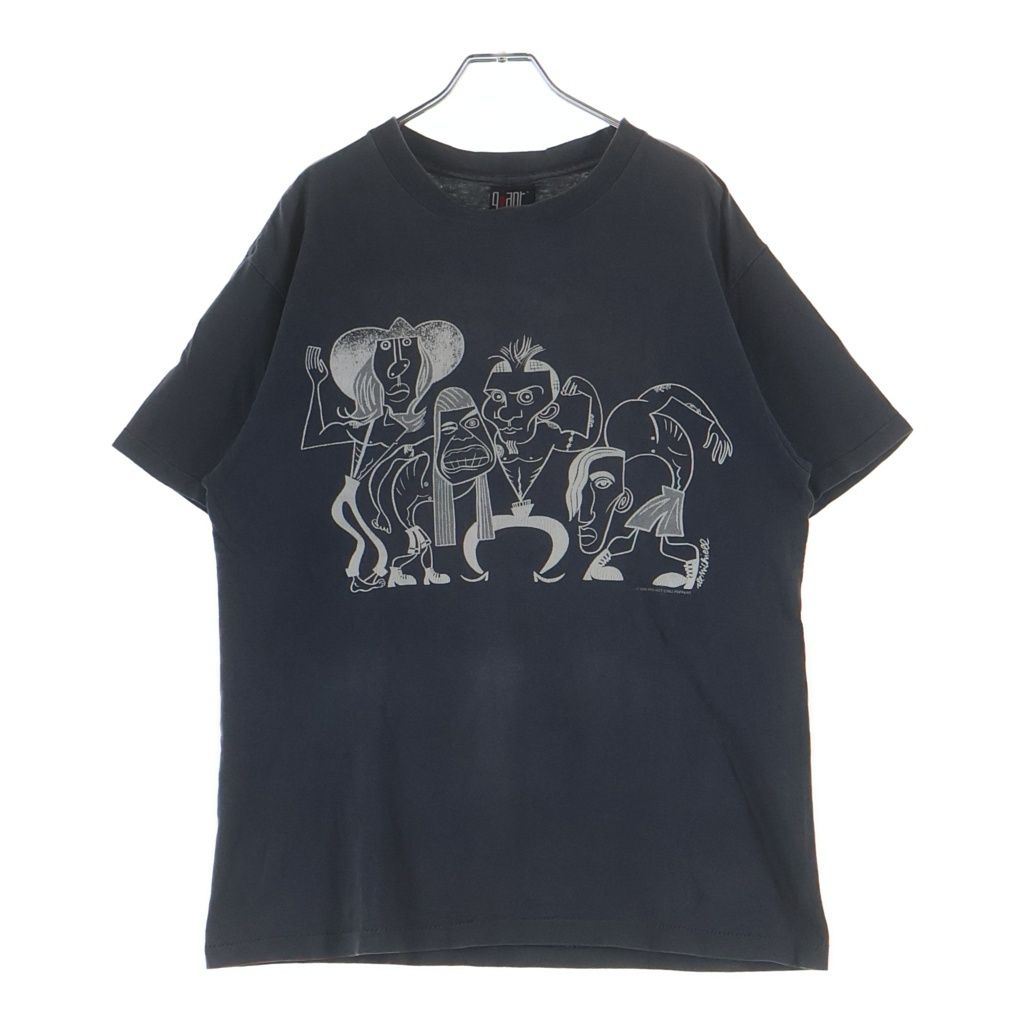 VINTAGE (ヴィンテージ) 90s RED HOT CHILI PEPPERS PICASSO GRAPHIC レッドホットチリペッパーズ ピカソグラフィック 両面プリント 半袖Tシャツ カットソー ブラック