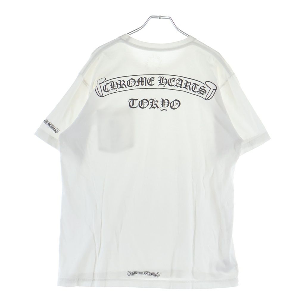 CHROME HEARTS (クロムハーツ) CH S/S TEE 東京限定 英字ロゴバックスクロールラベルプリント 半袖Tシャツカットソー