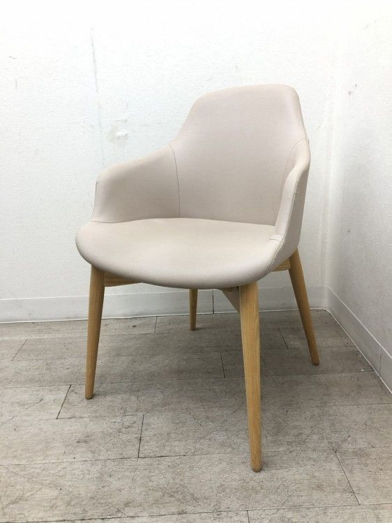 【中古品】相合家具 ミーティングチェア ベージュ系