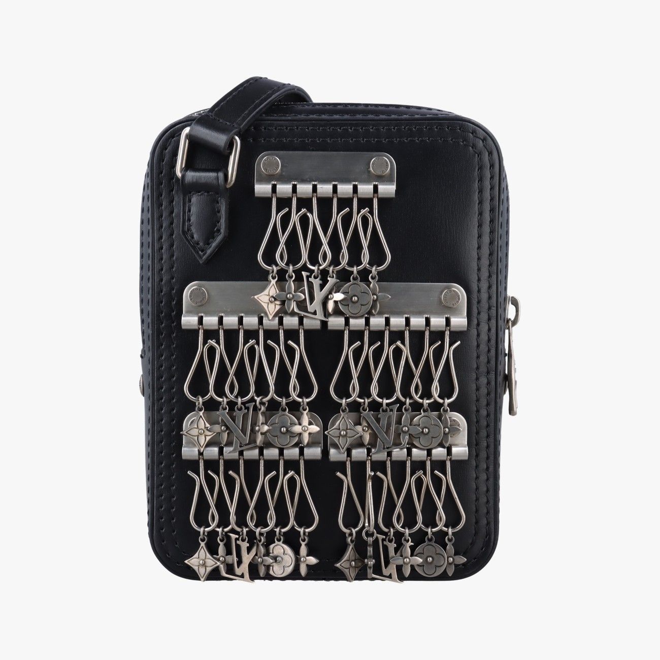 ルイヴィトンLouis Vuittonダヌーブメッセンジャー ブラック レザー M53975 CA2179 ICチップ