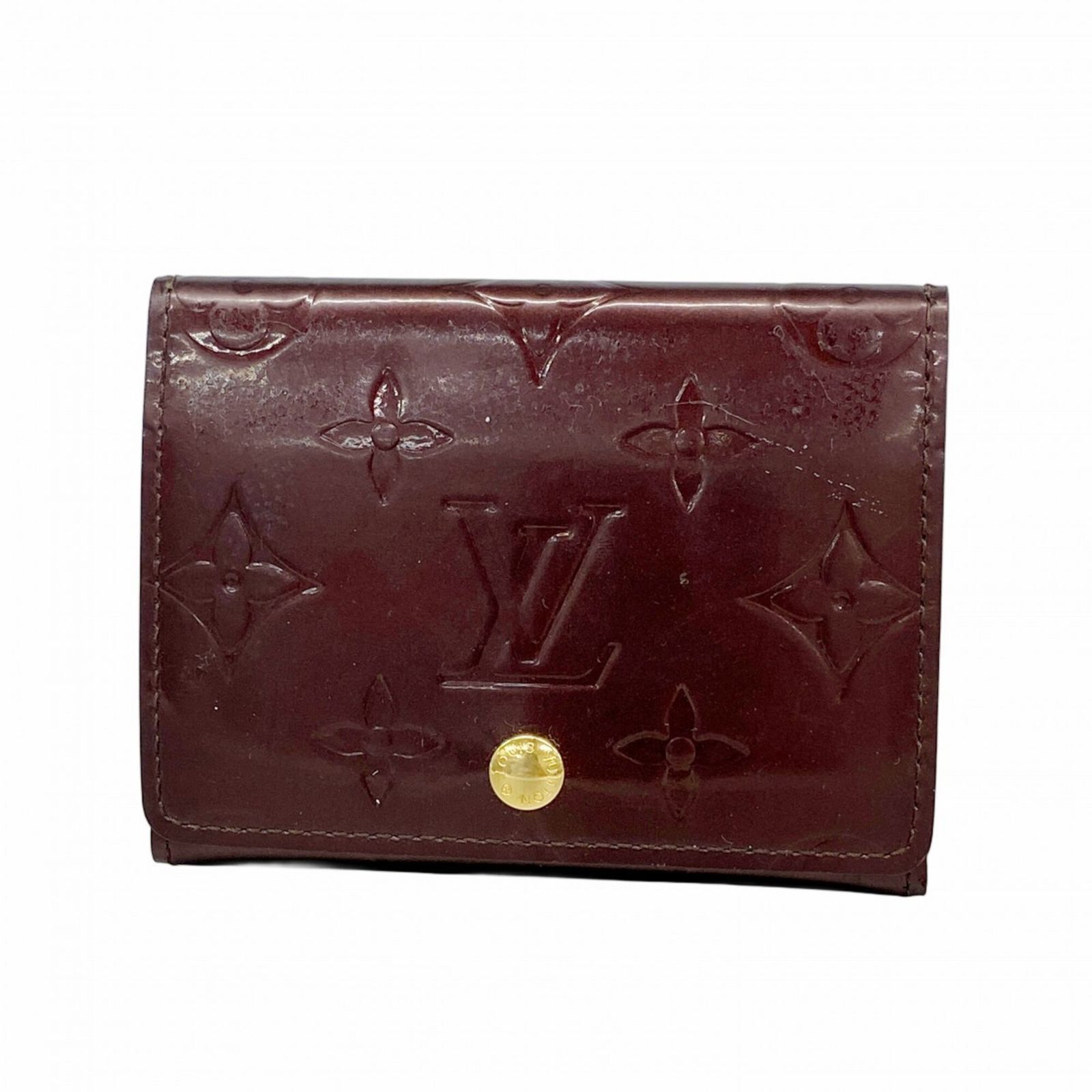 ルイ・ヴィトン(Louis Vuitton) ルイ・ヴィトン 名刺入れ・カードケース ヴェルニ アンヴェロップカルトドゥヴィジット M91409 アマラントレディース