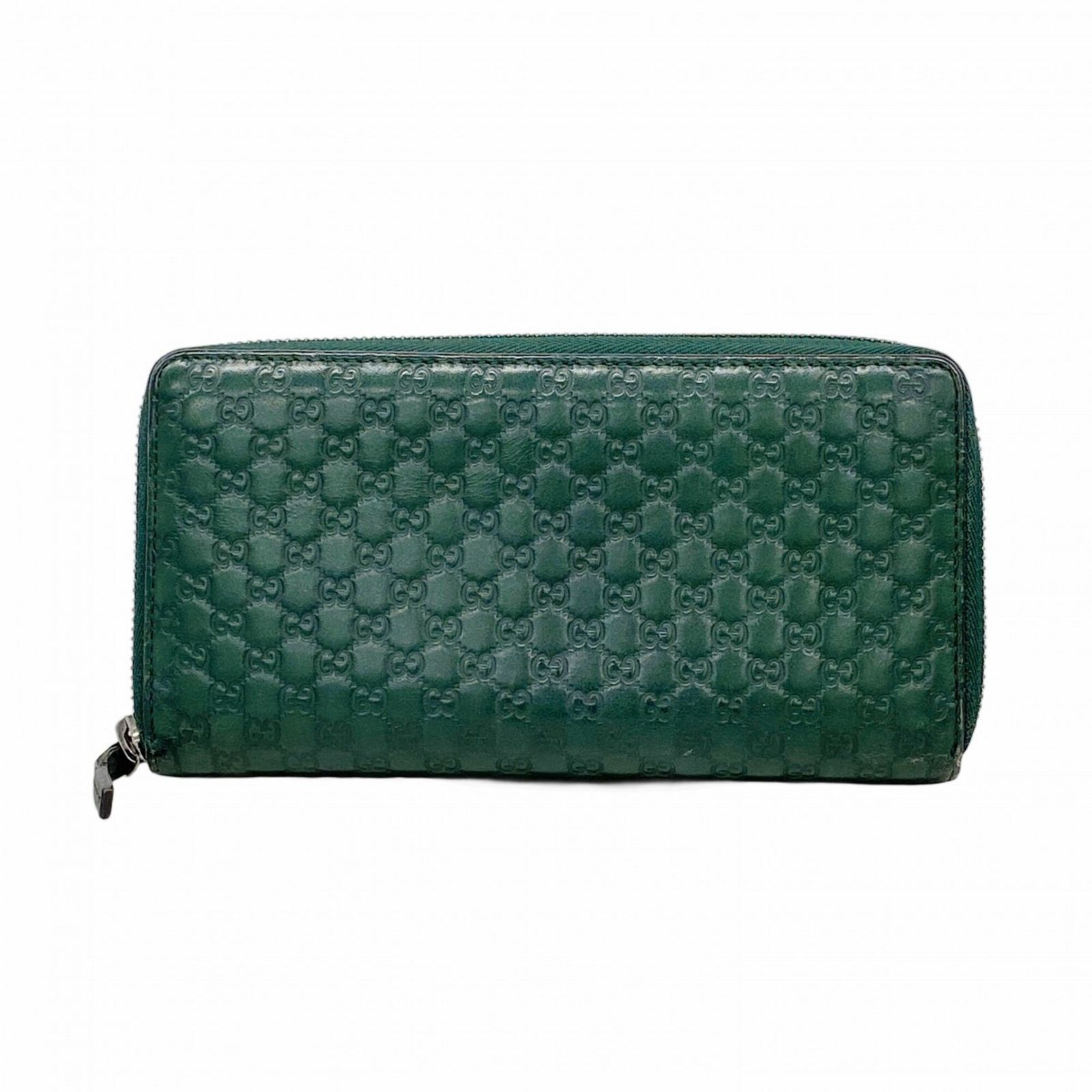 グッチ(Gucci) グッチ 長財布 マイクログッチシマ 307987 レザー グリーン メンズ レディース