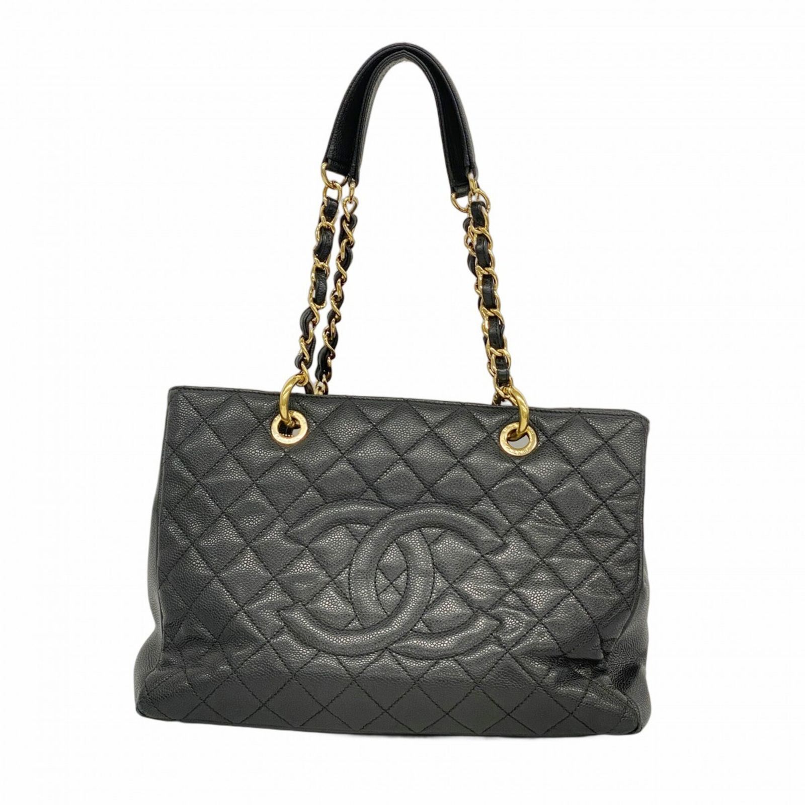 シャネル(Chanel) シャネル トートバッグ・チェーントート マトラッセ キャビアスキン ブラック レディース