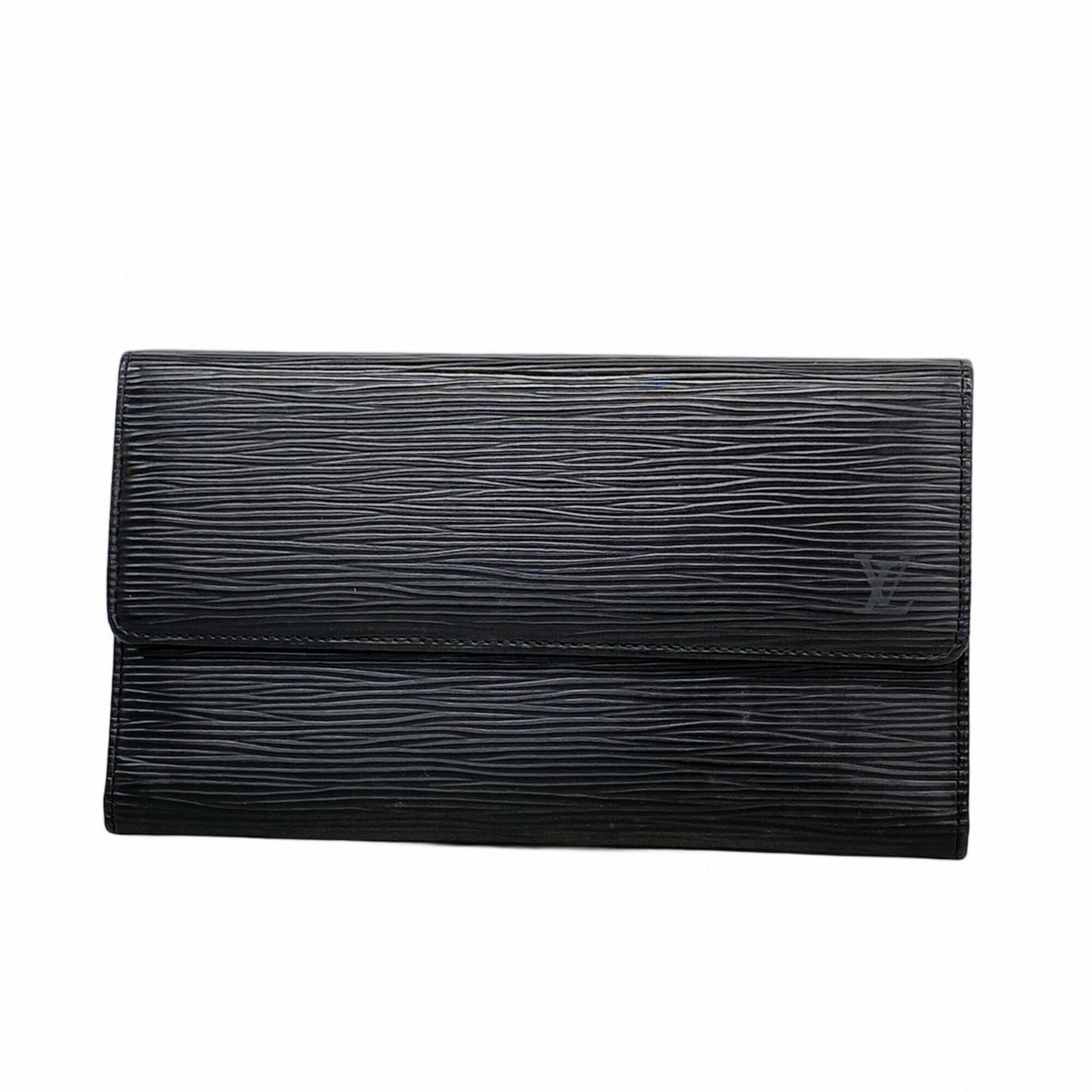 ルイ・ヴィトン(Louis Vuitton) ルイ・ヴィトン 三つ折り長財布 エピ ポルトフォイユインターナショナル M63382 ノワールレディース