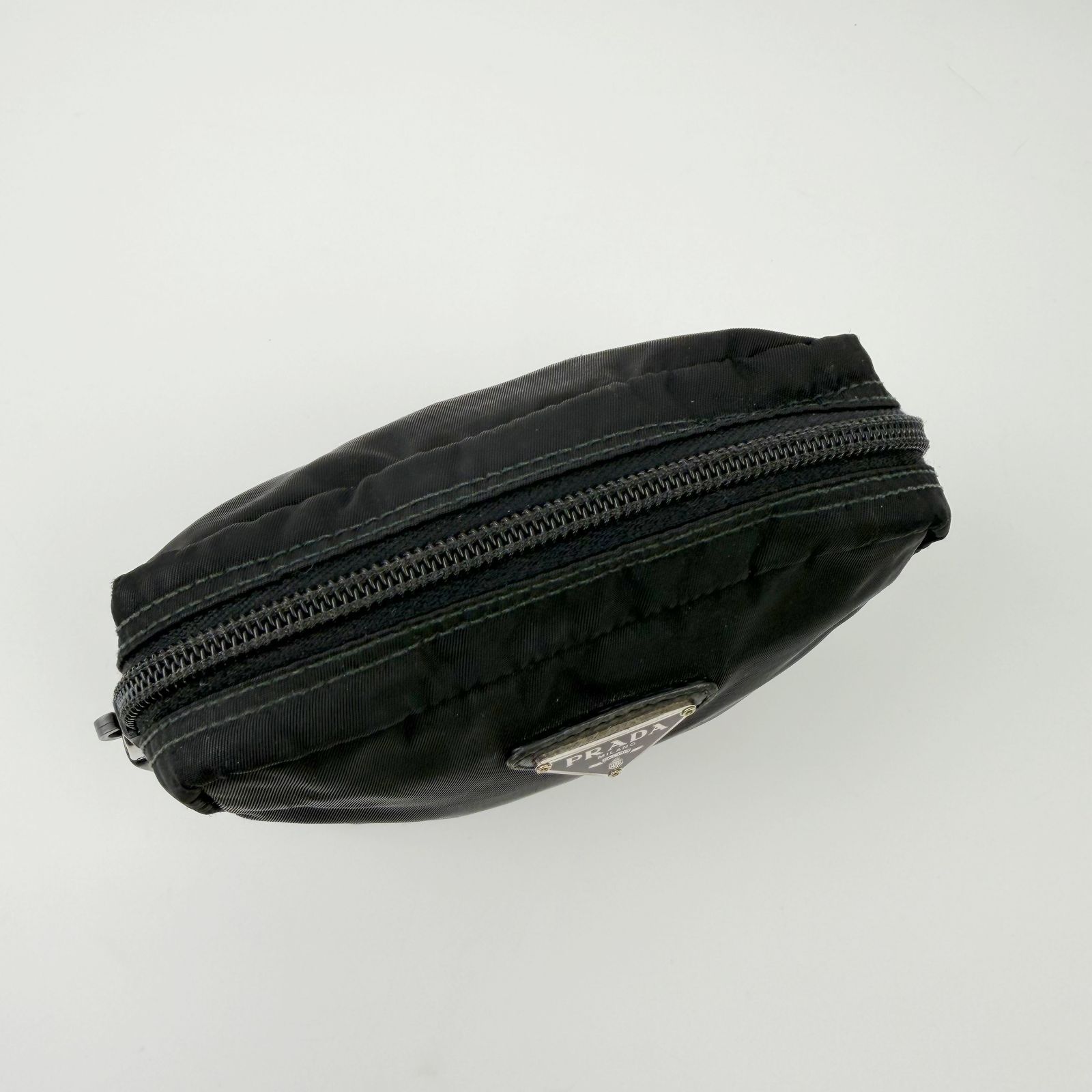 中古】PRADA プラダ テスートナイロン 三角ロゴ ポーチ ポーチ
