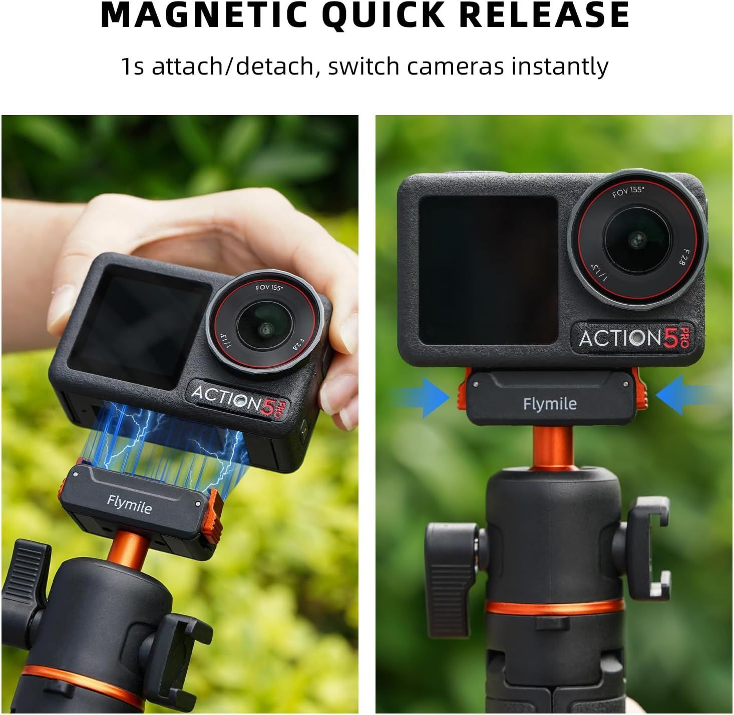 DJI Osmo Action 5 Pro/4/3対応 延長ロッド付きミニ三脚 自撮り棒