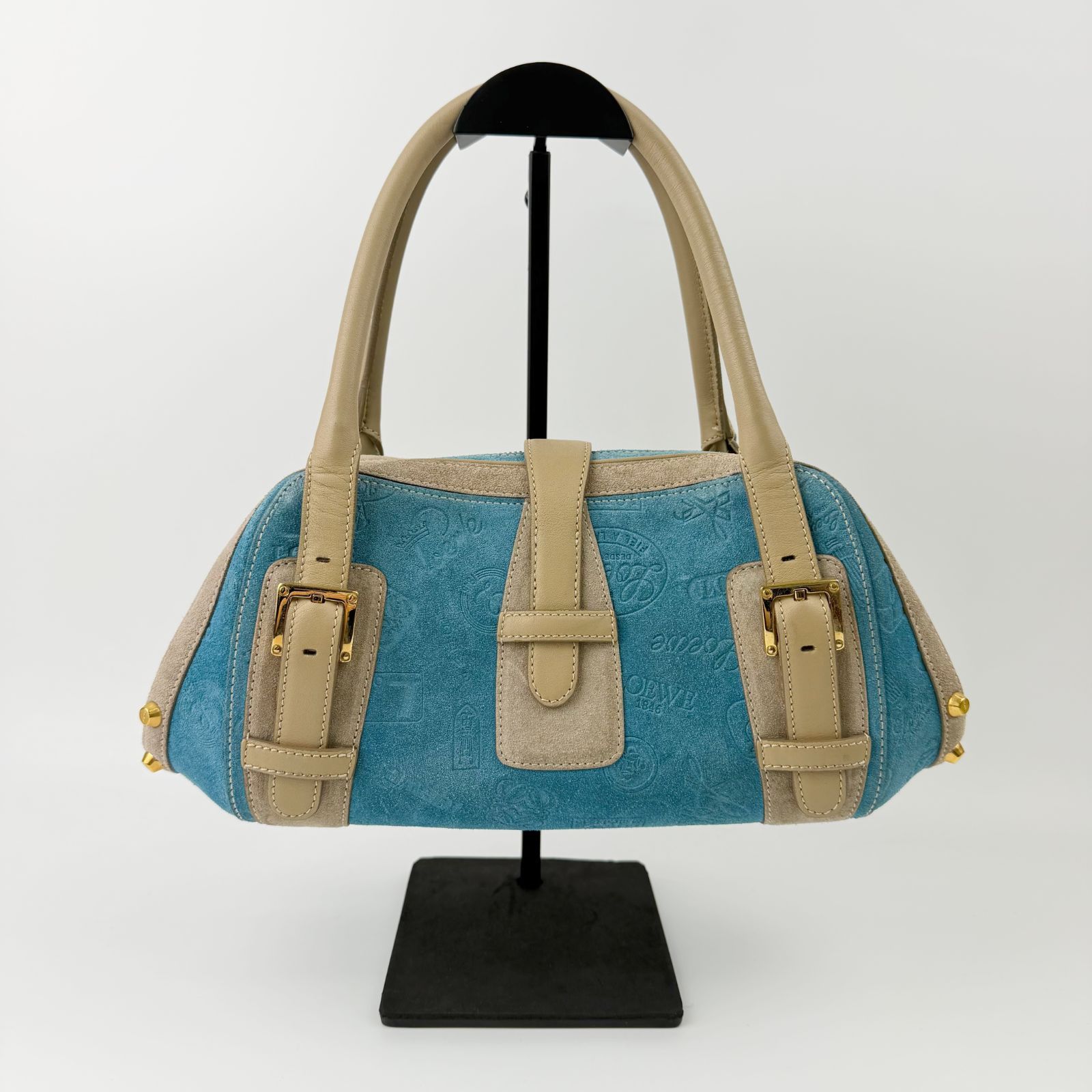 中古】LOEWE ロエベ アマソナ 160周年記念 ハンドバッグ スエード