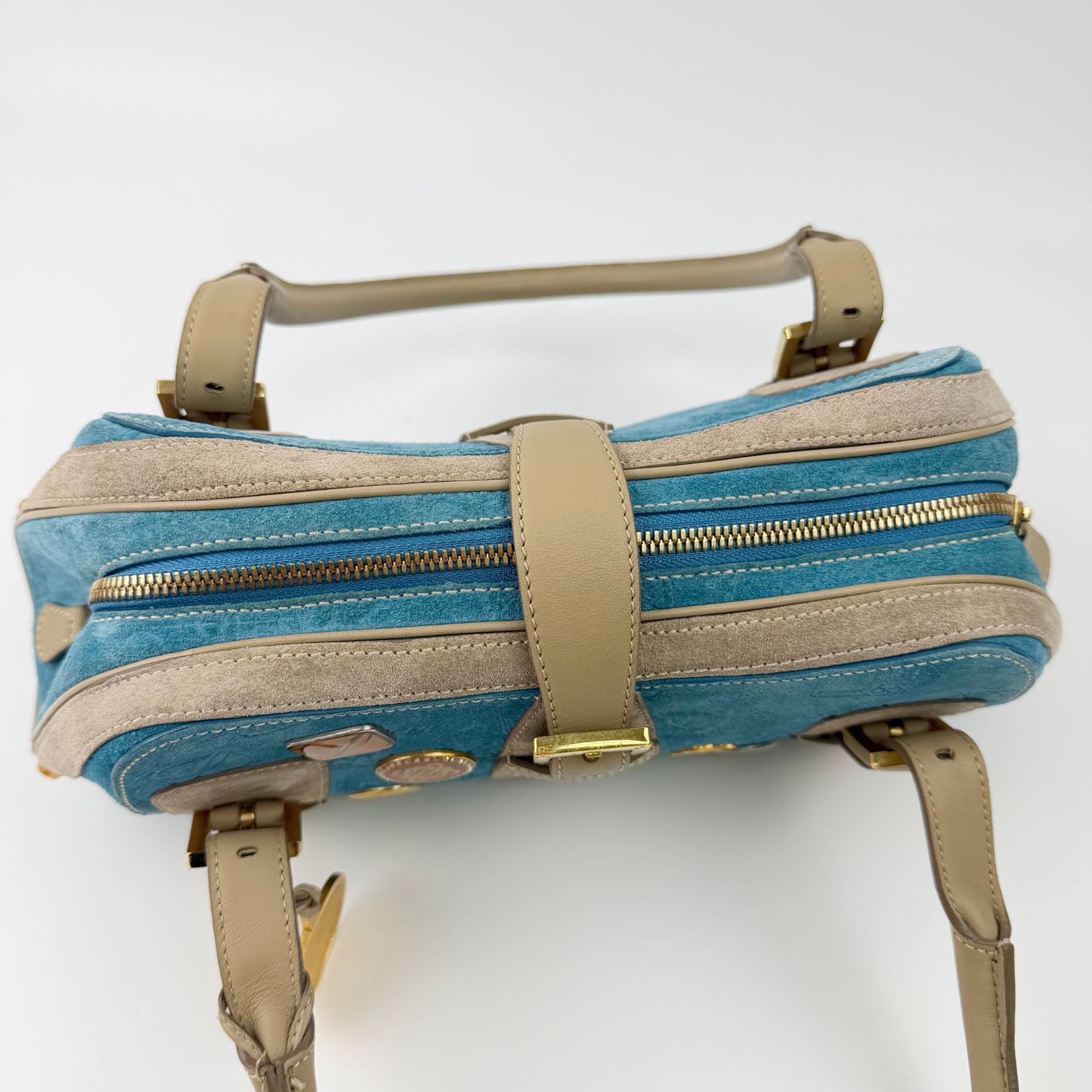 中古】LOEWE ロエベ アマソナ 160周年記念 ハンドバッグ スエード
