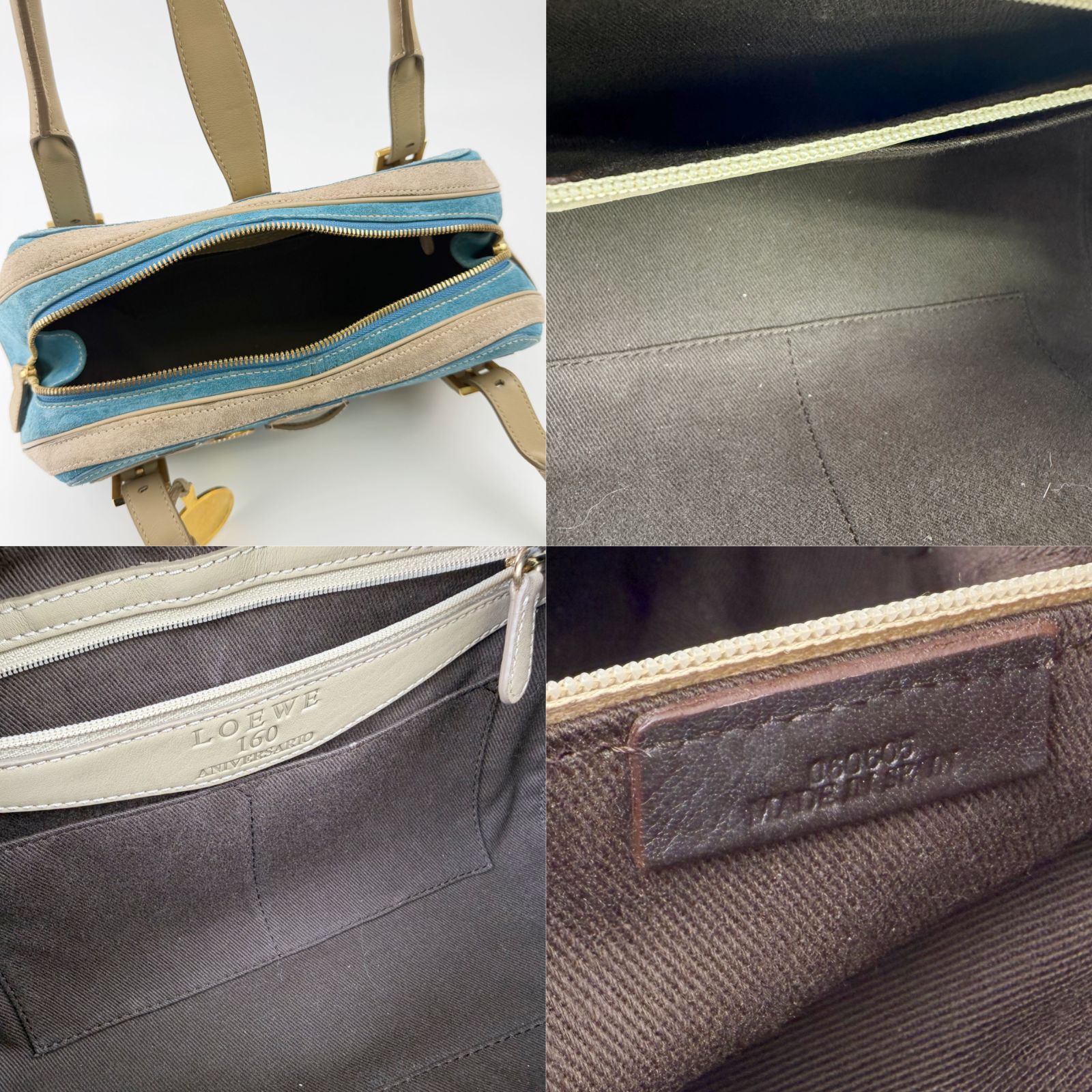 中古】LOEWE ロエベ アマソナ 160周年記念 ハンドバッグ スエード 