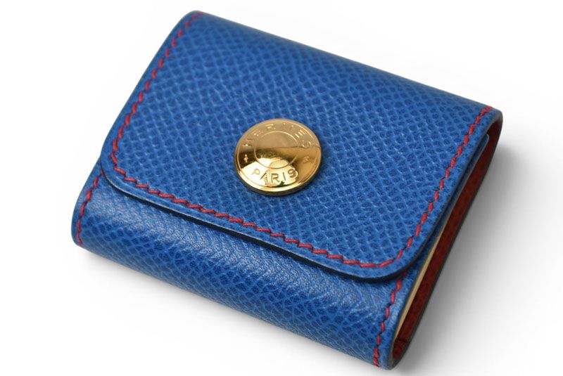 エルメス ポストイットケース/付箋ケース アラジフ クシュベル HERMES ブルー 1997年/ヴィンテージ【中古】