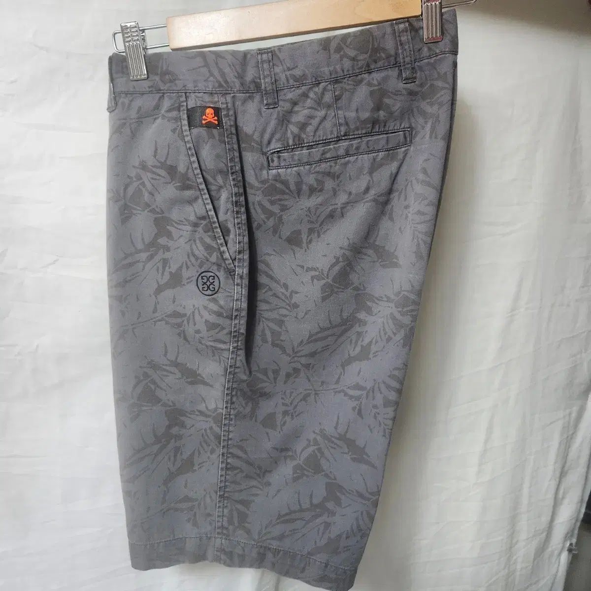 G/FORE ゴルフ ハーフパンツ グレー 葉 パータン 32/33