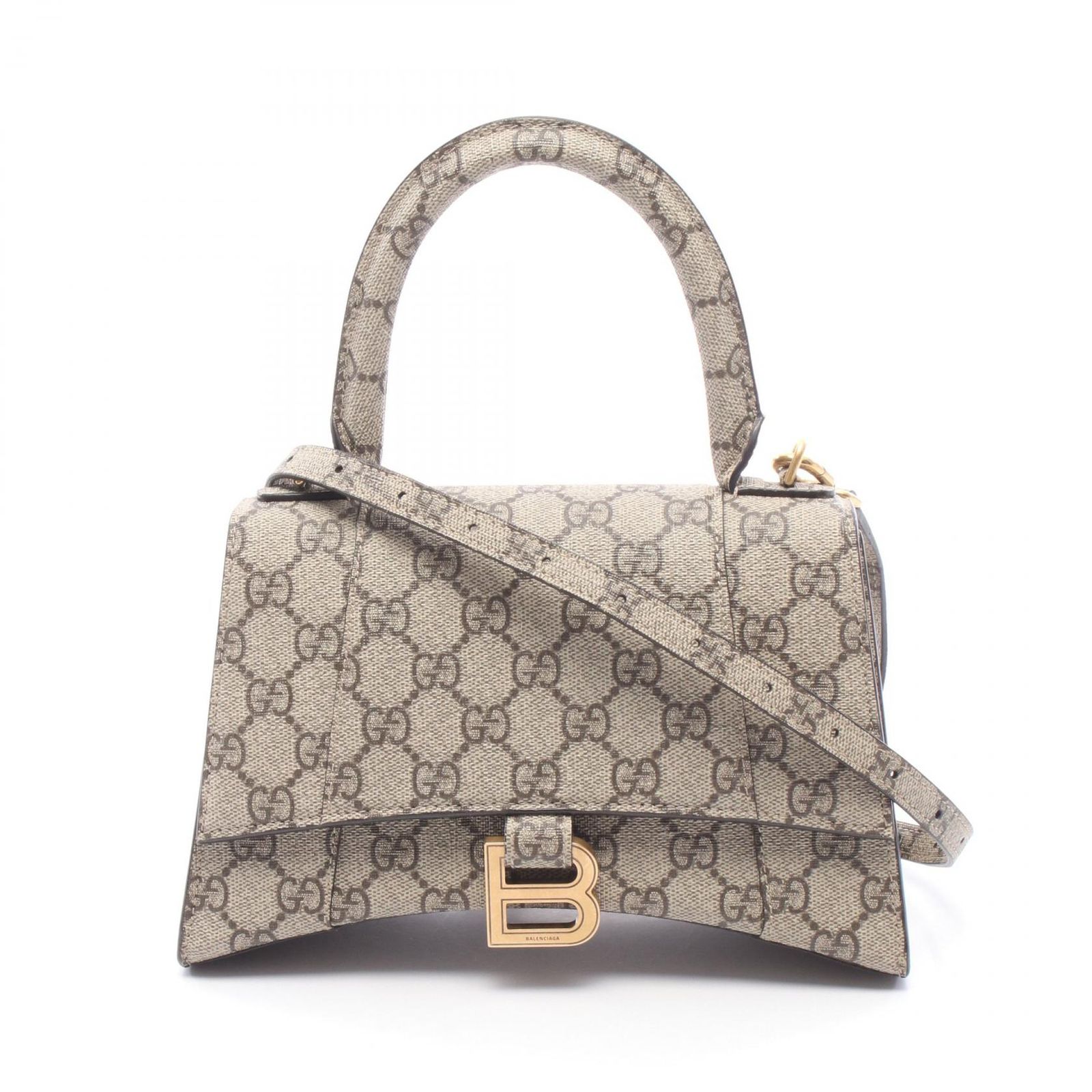 BALENCIAGA バレンシアガ GUCCI × BALENCIAGA ハッカープロジェクト フローラ アワーグラス 2WAY ハンドバッグ