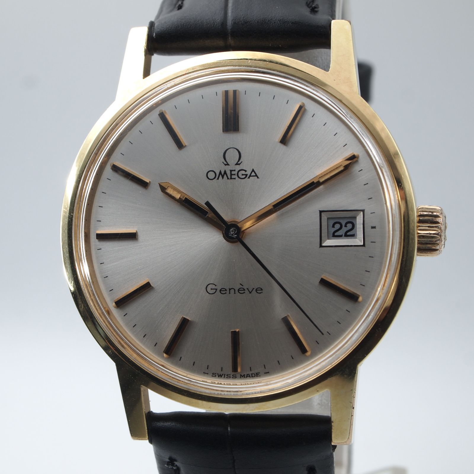 OH済 オメガ Geneve Gold 1971 メンズ Cal.613 手巻き