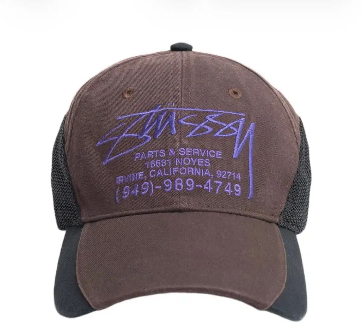 STUSSY パーツ アンド サービス メッシュキャップ 茶色