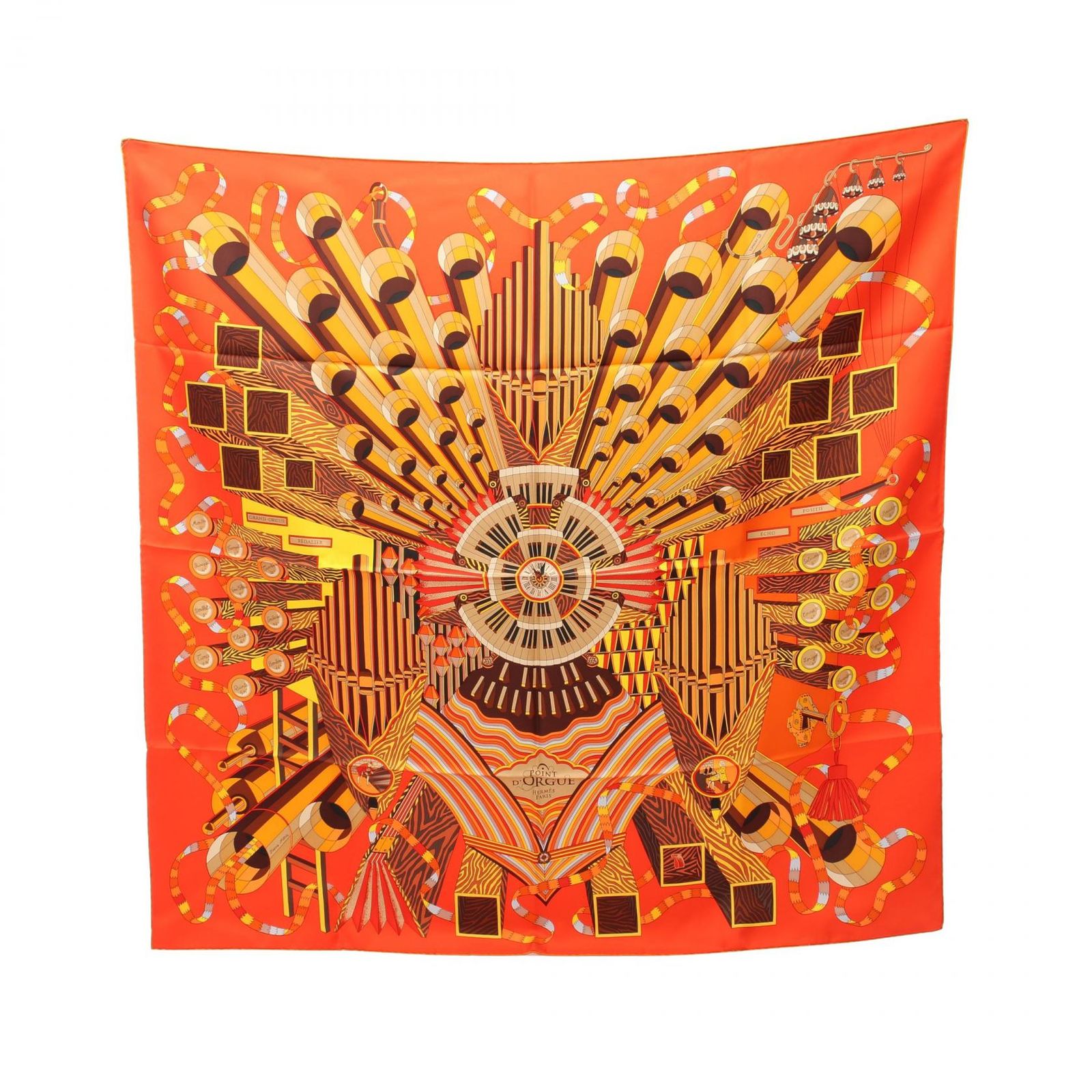 HERMES エルメス カレ90 POINT D' ORGUE スカーフ